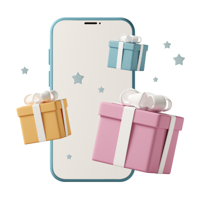 casual-life-3d-using-smartphone-to-shop-for-gifts